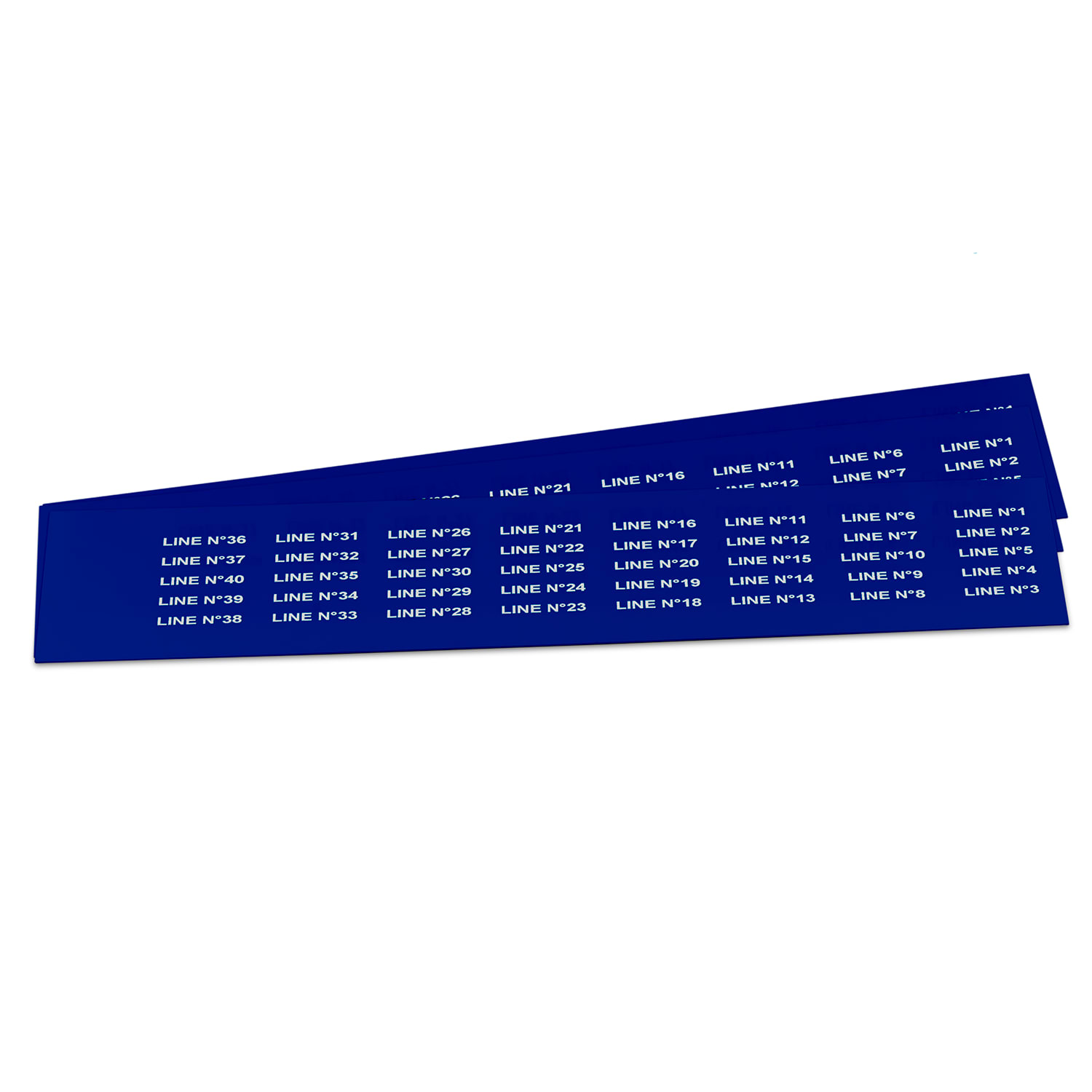 GRAFOPLAST - Targhetta in PVC non adesiva Blu 27x8 mm - confezione da 440 pezzi