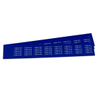 GRAFOPLAST - Targhetta in PVC non adesiva Blu 27x8 mm - confezione da 440 pezzi