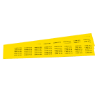 GRAFOPLAST - Targhetta in PVC non adesiva Giallo 27x8 mm - confezione da 440 pezzi. Tessera adatta a tutti i tipi di siglatura a seconda del supporto scelto: tubetti fascettabili, binari, portatarghette e porta targhette per pulsanti.