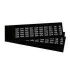 GRAFOPLAST - Targhetta in PVC non adesiva Nero 20x9 mm - 900 pezzi. Tessera adatta a tutti i tipi di siglatura a seconda del supporto scelto: tubetti fascettabili, binari, porta targhette e porta targhette per pulsanti.