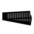 GRAFOPLAST - Targhetta in PVC non adesiva Nero 20x9 mm - 900 pezzi. Tessera adatta a tutti i tipi di siglatura a seconda del supporto scelto: tubetti fascettabili, binari, porta targhette e porta targhette per pulsanti.