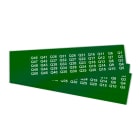 GRAFOPLAST - Targhetta in PVC non adesiva Verde 20x9 mm - 900 pezzi. Tessera adatta a tutti i tipi di siglatura a seconda del supporto scelto: tubetti fascettabili, binari, porta targhette eporta targhette per pulsanti.
