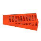 GRAFOPLAST - Targhetta in PVC non adesiva Arancione 20x9 mm - 900 pezzi. Tessera adatta a tutti i tipi di siglatura a seconda del supporto scelto: tubetti fascettabili, binari, porta targhettee porta targhette per pulsanti.