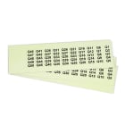 GRAFOPLAST - Targhetta in PVC non adesiva Fluorescente 20x9 mm - 900 pezzi. Tessera adatta a tutti i tipi di siglatura a seconda del supporto scelto: tubetti fascettabili, binari, porta targhette e porta targhette per pulsanti.
