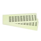 GRAFOPLAST - Targhetta in PVC non adesiva Fluorescente 20x9 mm - 900 pezzi. Tessera adatta a tutti i tipi di siglatura a seconda del supporto scelto: tubetti fascettabili, binari, porta targhette e porta targhette per pulsanti.