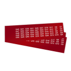 GRAFOPLAST - Targhetta in PVC non adesiva Rosso 20x9 mm - 900 pezzi.  Tessera adatta a tutti i tipi di siglatura a seconda del supporto scelto: tubetti fascettabili, binari, porta targhette eporta targhette per pulsanti.