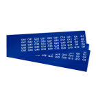 GRAFOPLAST - Targhetta in PVC non adesiva Blu 20x9 mm - 900 pezzi. Tessera adatta a tutti i tipi di siglatura a seconda del supporto scelto: tubetti fascettabili, binari, porta targhette e porta targhette per pulsanti.