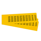 GRAFOPLAST - Targhetta in PVC non adesiva Giallo 20x9 mm - 900 pezzi. Tessera adatta a tutti i tipi di siglatura a seconda del supporto scelto: tubetti fascettabili, binari, porta targhette eporta targhette per pulsanti.