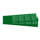 GRAFOPLAST - Targhetta in PVC non adesiva Verde 35x9 mm - confezione da 540 pezzi.  Tessera adatta a tutti i tipi di siglatura a seconda del supporto scelto: tubetti fascettabili, binari, portatarghette e porta targhette per pulsanti.