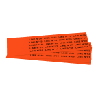 GRAFOPLAST - Targhetta in PVC non adesiva Arancione 35x9 mm - confezione da 540 pezzi. Tessera adatta a tutti i tipi di siglatura a seconda del supporto scelto: tubetti fascettabili, binari,porta targhette e porta targhette per pulsanti.