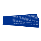 GRAFOPLAST - Targhetta in PVC non adesiva Blu 35x9 mm - confezione da 540 pezzi.  Tessera adatta a tutti i tipi di siglatura a seconda del supporto scelto: tubetti fascettabili, binari, portatarghette e porta targhette per pulsanti.