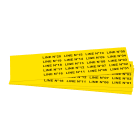 GRAFOPLAST - Targhetta in PVC non adesivo Giallo 35x9 mm confezione da 540 pezzi. Tessera adatta a tutti i tipi di siglatura a seconda del supporto scelto: tubetti fascettabili, binari, portatarghette e porta targhette per pulsanti.