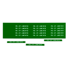 GRAFOPLAST - Targhetta in PVC non adesiva Verde 67x9 mm - 330 pezzi.  Tessera adatta a tutti i tipi di siglatura a seconda del supporto scelto: tubetti fascettabili, binari, porta targhette eporta targhette per pulsanti.