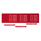 GRAFOPLAST - Targhetta in PVC non adesiva Rosso 67x9 mm - 330 pezzi. Tessera adatta a tutti i tipi di siglatura a seconda del supporto scelto: tubetti fascettabili, binari, porta targhette eporta targhette per pulsanti.