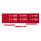 GRAFOPLAST - Targhetta in PVC non adesiva Rosso 67x9 mm - 330 pezzi.  Tessera adatta a tutti i tipi di siglatura a seconda del supporto scelto: tubetti fascettabili, binari, porta targhette eporta targhette per pulsanti.