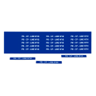 GRAFOPLAST - Targhetta in PVC non adesiva Blu 67x9 mm - 330 pezzi.  Tessera adatta a tutti i tipi di siglatura a seconda del supporto scelto: tubetti fascettabili, binari, porta targhette e porta targhette per pulsanti.