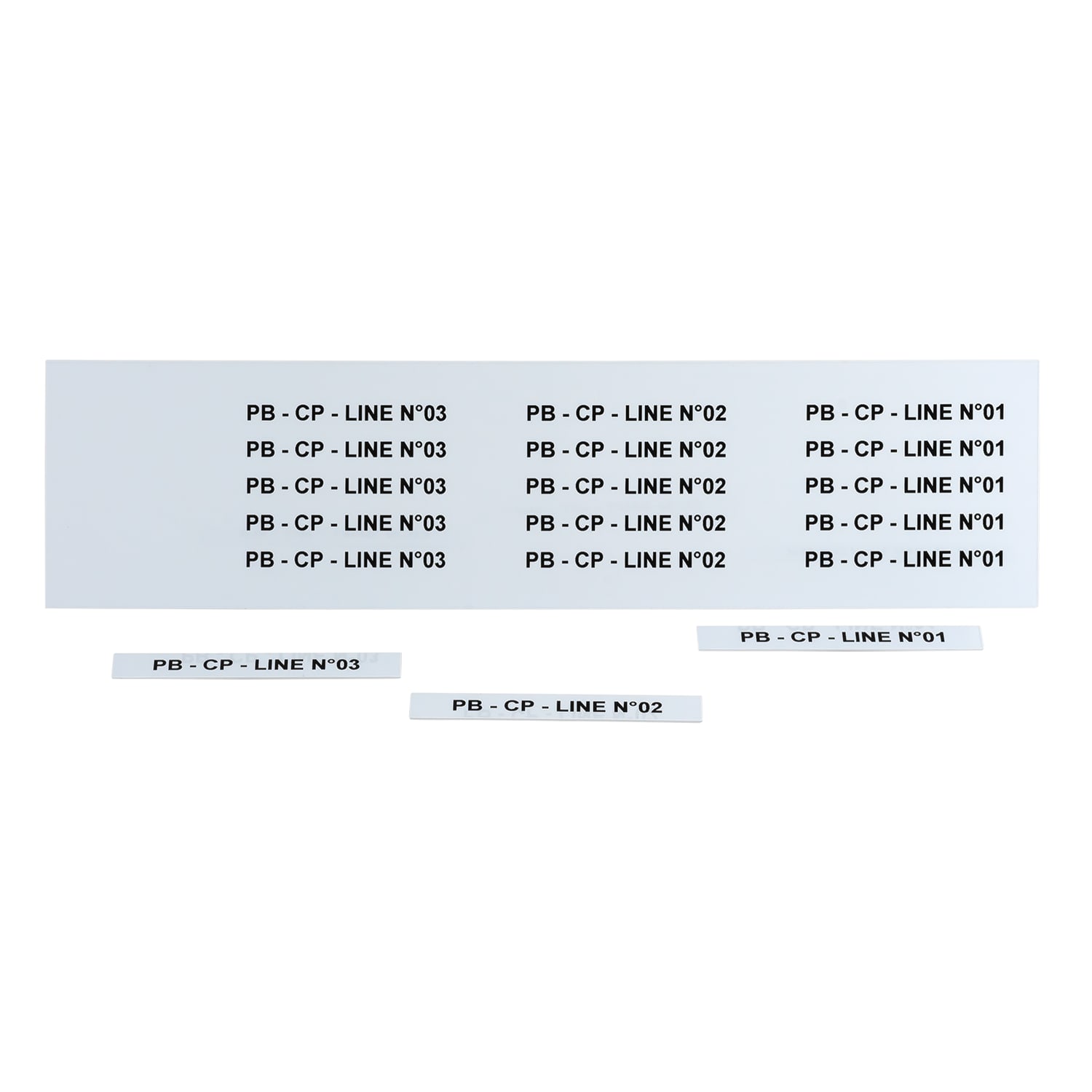 GRAFOPLAST - Targhetta in PVC non adesiva Bianco 67x9 mm - 330pezzi