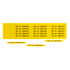 GRAFOPLAST - Targhetta in PVC non adesiva Giallo 67x9 mm - 330pezzi. Tessera adatta a tutti i tipi di siglatura a seconda del supporto scelto: tubetti fascettabili, binari, porta targhette eporta targhette per pulsanti.
