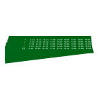 GRAFOPLAST - Targhetta in PVC non adesiva Verde 20x9,3 mm - 900 pezzi. Tessera adatta a tutti i tipi di siglatura a seconda del supporto scelto: tubetti fascettabili, binari, porta targhetteeporta targhette per pulsanti.