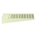 GRAFOPLAST - Targhetta in PVC non adesiva Fluorescente 20x9,3 mm - 900 pezzi. Tessera adatta a tutti i tipi di siglatura a seconda del supporto scelto: tubetti fascettabili, binari, porta targhette e porta targhette per pulsanti.