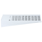 GRAFOPLAST - Targhetta in PVC non adesivo Bianco 20x9,3 mm confezione da 900 pezzi. Tessera adatta a tutti i tipi di siglatura a seconda del supporto scelto: tubetti fascettabili, binari, portatarghette e porta targhette per pulsanti.