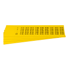 GRAFOPLAST - Targhetta in PVC non adesiva Giallo 20x9,3 mm - 900 pezzi. Tessera adatta a tutti i tipi di siglatura a seconda del supporto scelto: tubetti fascettabili, binari, porta targhetteeporta targhette per pulsanti.