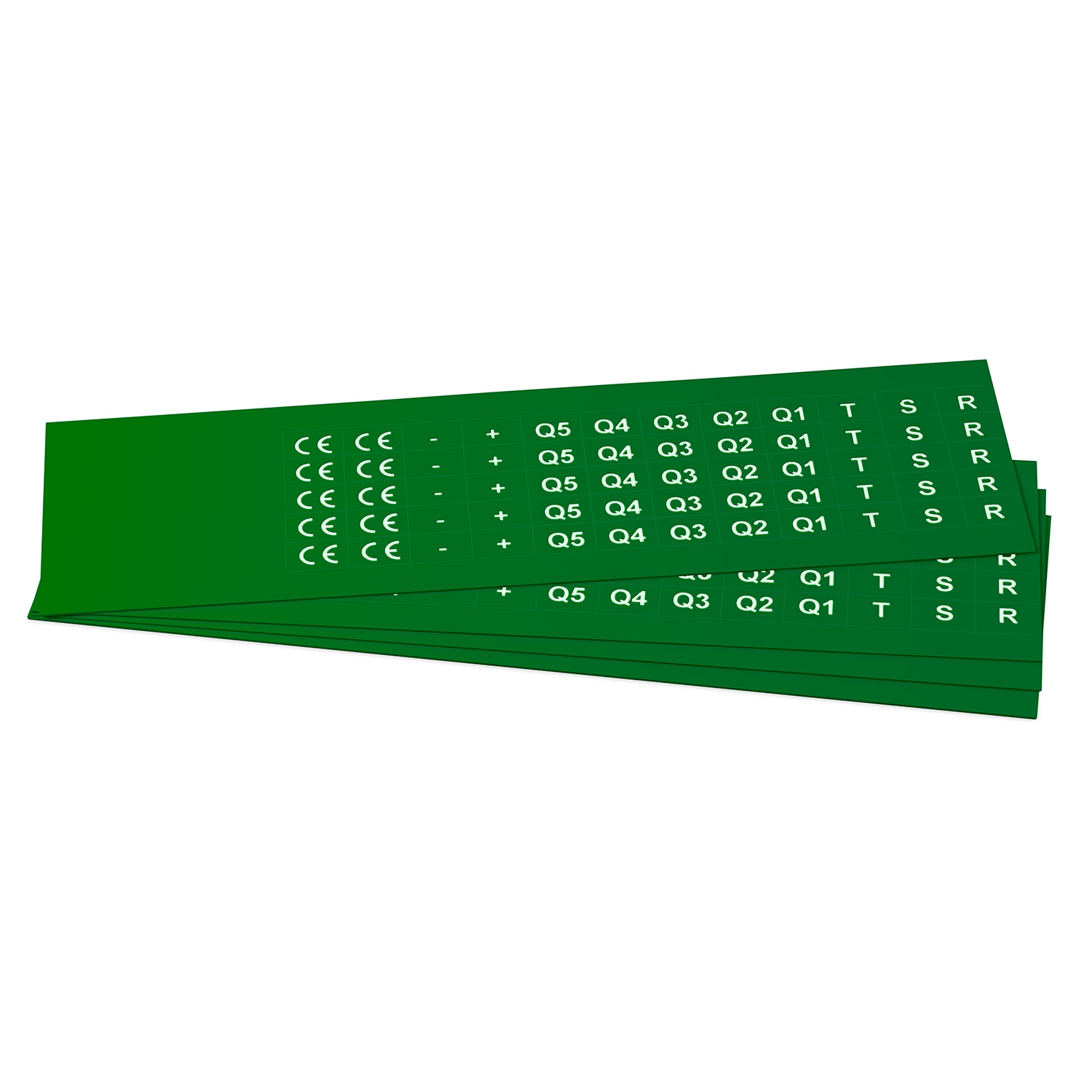 GRAFOPLAST - Targhetta in PVC Verde 15x10 mm - confezione da 1080 pezzi