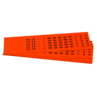 GRAFOPLAST - Targhetta in PVC Arancione 15x10 mm - confezione da 1080 pezzi. Tessera adatta a tutti i tipi di siglatura a seconda del supporto scelto: tubetti fascettabili, binari, porta targhette e porta targhette per pulsanti.
