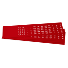 GRAFOPLAST - Targhetta in PVC Rosso 15x10 mm - confezione da 1080 pezzi.  Tessera adatta a tutti i tipi di siglatura a seconda del supporto scelto: tubetti fascettabili, binari, porta targhettee porta targhette per pulsanti.