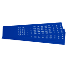 GRAFOPLAST - Targhetta in PVC Blu 15x10 mm - confezione da 1080 pezzi.  Tessera adatta a tutti i tipi di siglatura a seconda del supporto scelto: tubetti fascettabili, binari, porta targhetteeporta targhette per pulsanti.
