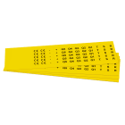 GRAFOPLAST - Targhetta in PVC Giallo 15x10 mm - confezione da 1080 pezzi.  Tessera adatta a tutti i tipi di siglatura a seconda del supporto scelto: tubetti fascettabili, binari, porta targhettee porta targhette per pulsanti.