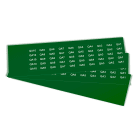 GRAFOPLAST - Targhetta in PVC Verde 20x10 mm - 900 pezzi. Tessera adatta a tutti i tipi di siglatura a seconda del supporto scelto: tubetti fascettabili, binari, porta targhette e porta targhette per pulsanti.