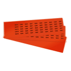 GRAFOPLAST - Targhetta in PVC Arancione 20x10 mm - 900 pezzi. Tessera adatta a tutti i tipi di siglatura a seconda del supporto scelto: tubetti fascettabili, binari, porta targhette e porta targhette per pulsanti.