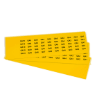 GRAFOPLAST - Targhetta in PVC Giallo 20x10 mm - 900 pezzi. Tessera adatta a tutti i tipi di siglatura a seconda del supporto scelto: tubetti fascettabili, binari, porta targhette e porta targhette per pulsanti. EVO1020Y