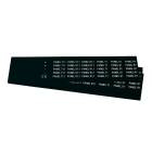 GRAFOPLAST - Targhetta in PVC Nero 27x10 mm - 630 pezzi. Tessera adatta a tutti i tipi di siglatura a seconda del supporto scelto: tubetti fascettabili, binari, porta targhette e porta targhette per pulsanti.