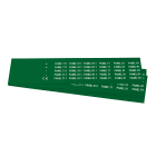 GRAFOPLAST - Targhetta in PVC Verde 27x10 mm - 630 pezzi. Tessera adatta a tutti i tipi di siglatura a seconda del supporto scelto: tubetti fascettabili, binari, porta targhette e porta targhette per pulsanti.