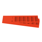 GRAFOPLAST - Targhetta in PVC Arancione 27x10 mm - 630 pezzi. Tessera adatta a tutti i tipi di siglatura a seconda del supporto scelto: tubetti fascettabili, binari, porta targhette e porta targhette per pulsanti.