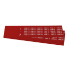 GRAFOPLAST - Targhetta in PVC Rosso 27x10 mm - 630 pezzi. Tessera adatta a tutti i tipi di siglatura a seconda del supporto scelto: tubetti fascettabili, binari, porta targhette e porta targhette per pulsanti.