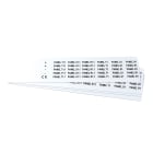 GRAFOPLAST - Targhetta in PVC Bianco 27x10 mm - 630 pezzi. Tessera adatta a tutti i tipi di siglatura a seconda del supporto scelto: tubetti fascettabili, binari, porta targhette e porta targhette per pulsanti.