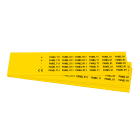 GRAFOPLAST - Targhetta in PVC Giallo 27x10 mm - 630 pezzi. Tessera adatta a tutti i tipi di siglatura a seconda del supporto scelto: tubetti fascettabili, binari, porta targhette e porta targhette per pulsanti.