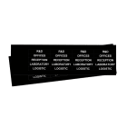 GRAFOPLAST - Targhetta in PVC Nero 50x10 mm - 360 pezzi. Tessera adatta a tutti i tipi di siglatura a seconda del supporto scelto: tubetti fascettabili, binari, porta targhette e porta targhette per pulsanti.