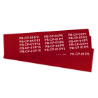 GRAFOPLAST - Targhetta in PVC Rosso 67x10 mm - 270 pezzi. Tessera adatta a tutti i tipi di siglatura a seconda del supporto scelto: tubetti fascettabili, binari, porta targhette e porta targhette per pulsanti.