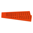 GRAFOPLAST - Targhetta in PVC non adesiva Arancione 17x15 mm - 396 pezzi. Tessera adatta a tutti i tipi di siglatura a seconda del supporto scelto: tubetti fascettabili, binari, porta targhette e porta targhette per pulsanti.