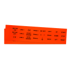 GRAFOPLAST - Targhetta in PVC non adesiva Arancione 27x15 mm - 264 pezzi. Tessera adatta a tutti i tipi di siglatura a seconda del supporto scelto: tubetti fascettabili, binari, porta targhette e porta targhette per pulsanti.