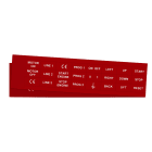 GRAFOPLAST - Targhetta in PVC non adesivo Rosso 27x15 mm confezione da 264 pezzi