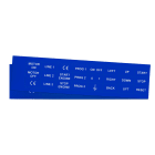 GRAFOPLAST - Targhetta in PVC non adesiva Blu 27x15 mm - 264 pezzi