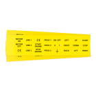 GRAFOPLAST - Targhetta in PVC Giallo 27x15 mm confezione da 264 pezzi
