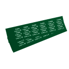 GRAFOPLAST - Targhetta in PVC non adesiva Verde 35x15mm - 198 pezzi. Tessera adatta a tutti i tipi di siglatura a seconda del supporto scelto: tubetti fascettabili, binari, porta targhette eporta targhette per pulsanti.