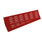 GRAFOPLAST - Targhetta in PVC non adesiva Rosso 35x15mm - 198 pezzi. Tessera adatta a tutti i tipi di siglatura a seconda del supporto scelto: tubetti fascettabili, binari, porta targhette eporta targhette per pulsanti.