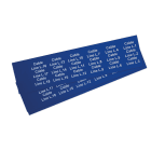 GRAFOPLAST - Targhetta in PVC non adesiva Blu 35x15mm - 198 pezzi. Tessera adatta a tutti i tipi di siglatura a seconda del supporto scelto: tubetti fascettabili, binari, porta targhette e porta targhette per pulsanti.